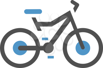 Bike - gray blue icon isolated on white background