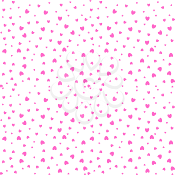 Background with little pink hearts, simple vector design element