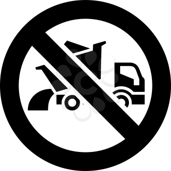 Do not dump cargo forbidden sign, modern round sticker