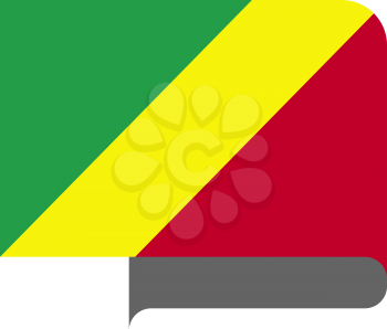Flag of Republic of the Congo horizontal shape, pointer for world map