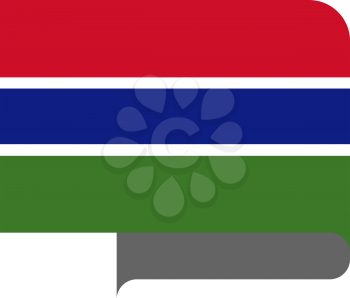 Flag of Ganbia horizontal shape, pointer for world map
