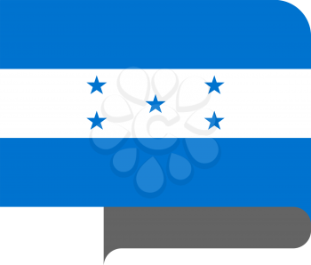 Flag of Honduras horizontal shape, pointer for world map