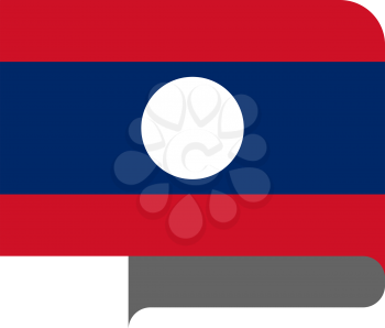 Flag of Laos horizontal shape, pointer for world map