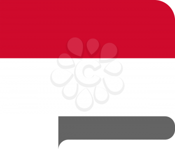 Flag of Monaco horizontal shape, pointer for world map