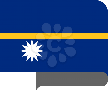 Flag of Nauru horizontal shape, pointer for world map