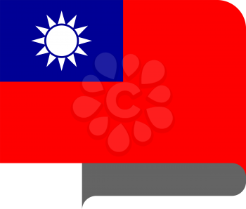 Flag of Taiwan horizontal shape, pointer for world map