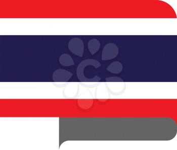 Flag of Kingdom of Thailand horizontal shape, pointer for world map