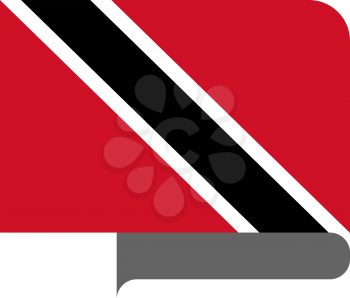 Flag of Trinidad and Tobago horizontal shape, pointer for world map