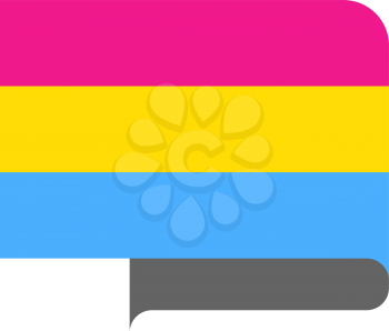Pansexuality pride flag, vector illustration
