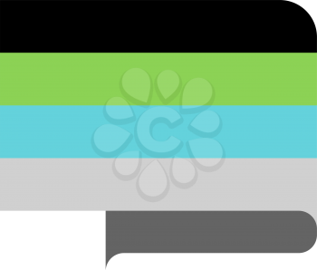 Quoiromantic pride flag, vector illustration