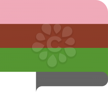 Gynosexual pride flag, vector illustration