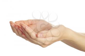 hand isolated on a white background