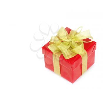 gift box with ribbon on white background