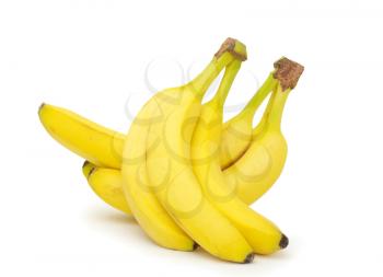 Bunch of bananas isolated on white background