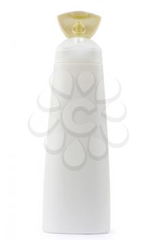 Shampoo bottle on the white backgrounds