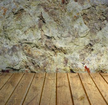 brick wall and wood floor texture interior 