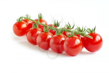 cherry tomatoes isolated on a  white background