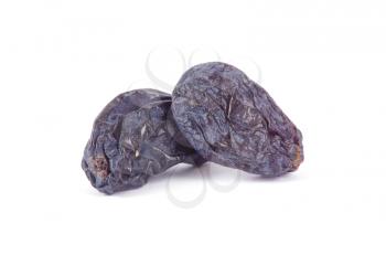 dried grapes isolated on white