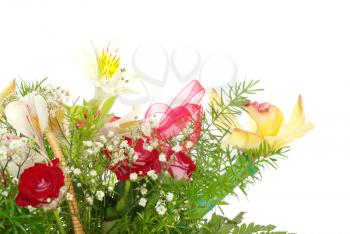 bouquet of flowers on white