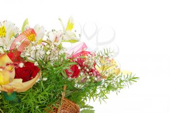 bouquet of flowers on white