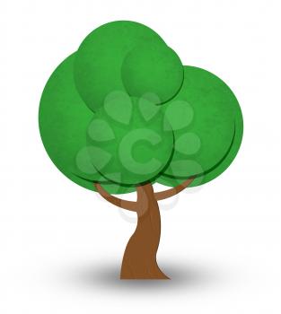  tree icon isolated on white background