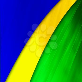 Bright abstract background in Brazilian colors.