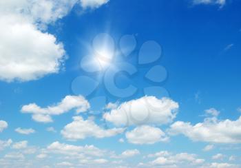 clouds in the blue sky