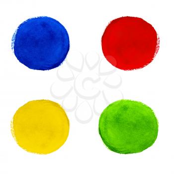 Abstract water color circle handpaint