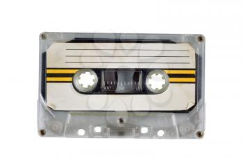 Old Cassette Tape Cartridge on white
