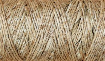 Close up of twine or string in macro background 