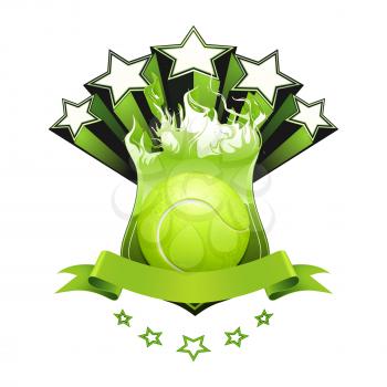 Tennis emblem, vector