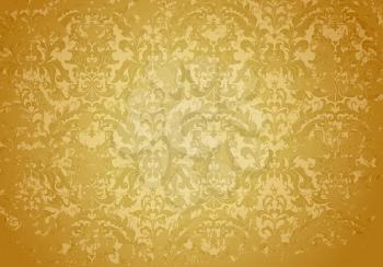 Brown seamless wallpaper pattern, vector