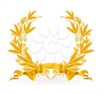 Gold Laurel Wreath, vector