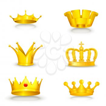 Crown set on white