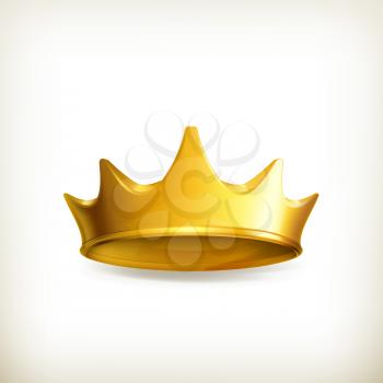 Golden crown, vector