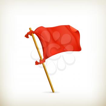 Red flag, vector icon