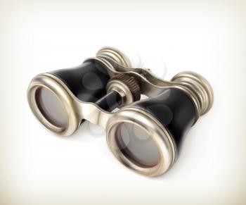 Vintage binoculars vector