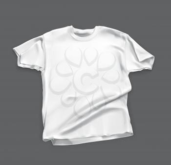 Blank white shirt, vector illustration