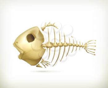 Fish skeleton vector