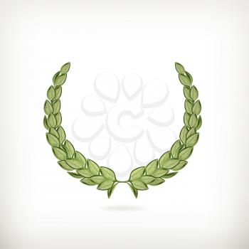 Laurel wreath, green vector