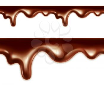 Melted chocolate seamless vector