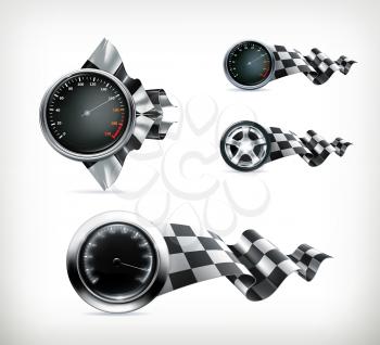 Racing emblems vector