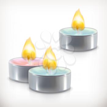 Aromatic candles, vector icons