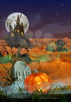Happy Halloween vector background