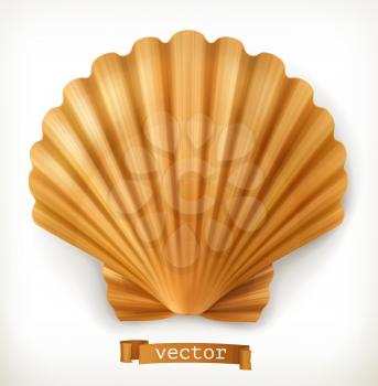 Shell. 3d vector icon