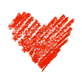 Painted Red Heart Symbol.