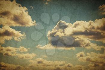 Vintage sky with clouds