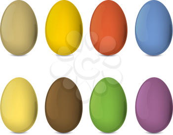 Easter eggs set. Colorful, realistic vector illustration, EPS10.