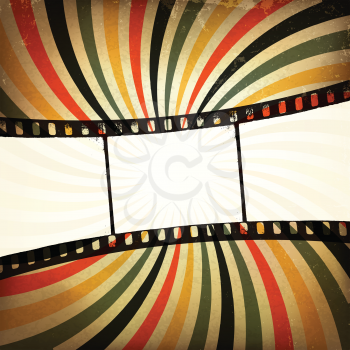 Grunge film strip background. Vector, EPS10