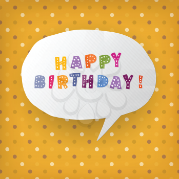 Happy birthday gift card template. Vector illustration, EPS10